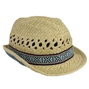 Childrens Place Boys Hat L/XL 8+ Paper Straw Natural New